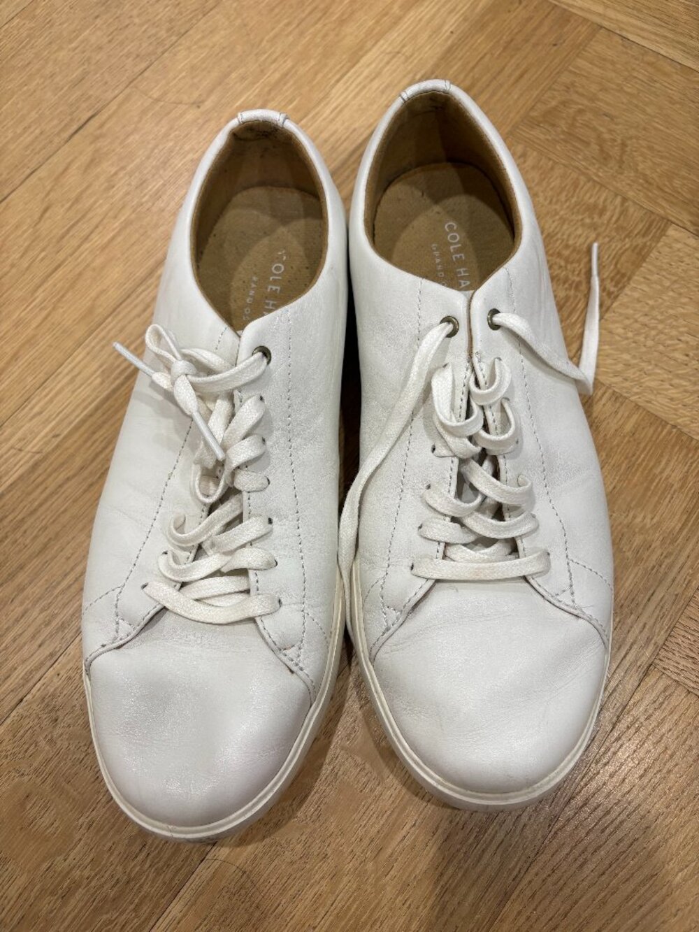 Cole Haan Men's White Leather Sneaker - Size 9.5